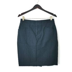 Banana Republic Black Stretch Mini Pencil Skirt Sz 8